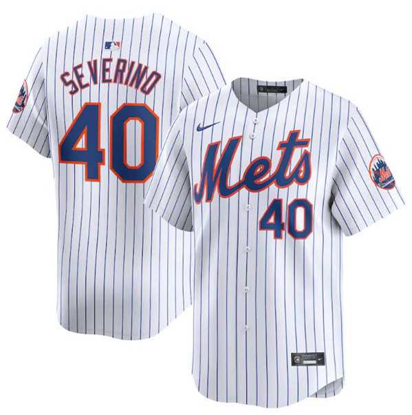 Men's New York Mets #40 Luis Severino White 2024 Home Limited Stitched Baseball Jersey Dzhi,We sell and wholesale Men's New York Mets #40 Luis Severino White 2024 Home Limited Stitched Baseball Jersey Dzhi on line form chian!